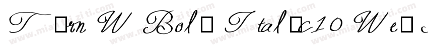 Turn W Bold Italic10 Wed Apr 13 14字体转换